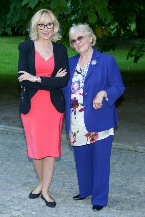 Agata Młynarska z mamą, Adrianną Godlewską w 2014 roku.