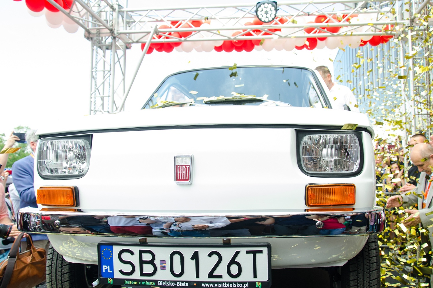 Fiat 126p na urodziny Toma Hanksa w Bielsku Białej